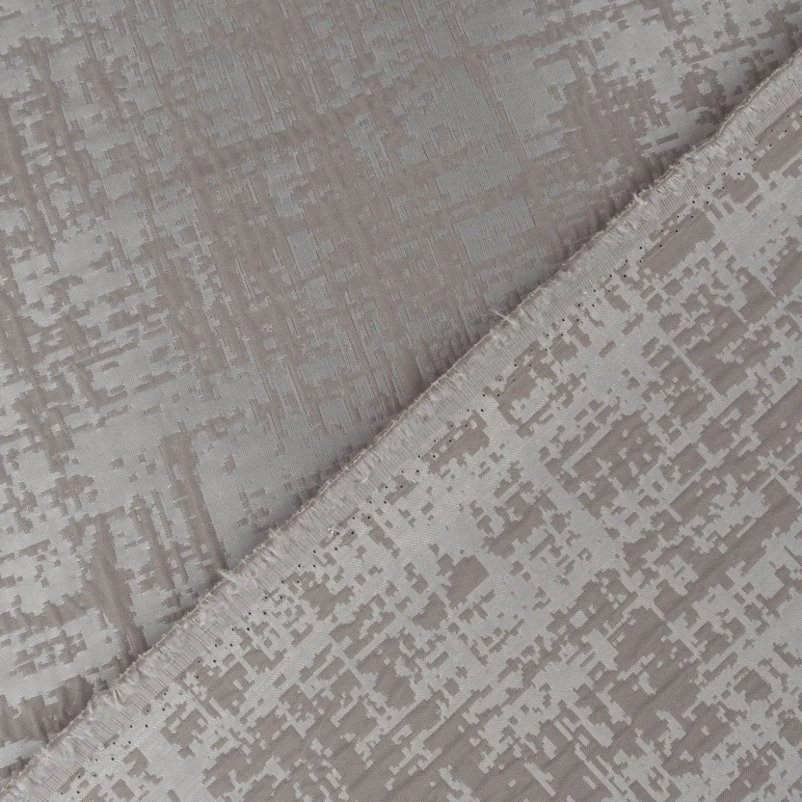 Rasch Textil Vorhangstoff Doubleface Jacquard Air Strukturdessin beige grau 285cm breit