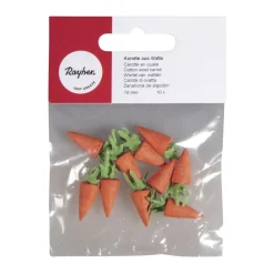 Rayher Dekostreu Möhren Watte orange grün 2,5cm 10 Stück