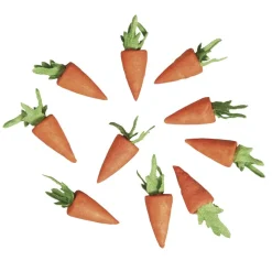 Rayher Dekostreu Möhren Watte orange grün 2,5cm 10 Stück