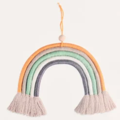 Rayher DIY-Set Regenbogen aus Makramee Kordel & Wolle