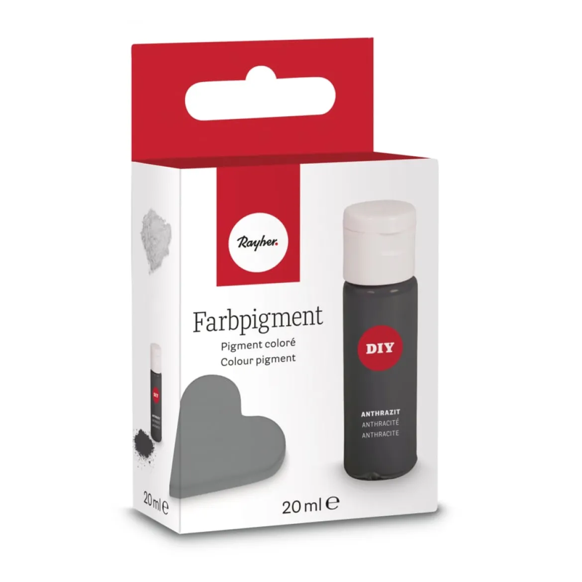 Rayher Farbpigment für Kreativ-Beton und Raysin anthrazit 20ml