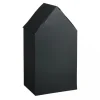 Rayher Geschenkboxen Faltschachteln Haus 3 Stück schwarz 10x7,5x20cm