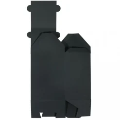 Rayher Geschenkboxen Faltschachteln Haus 3 Stück schwarz 10x7,5x20cm