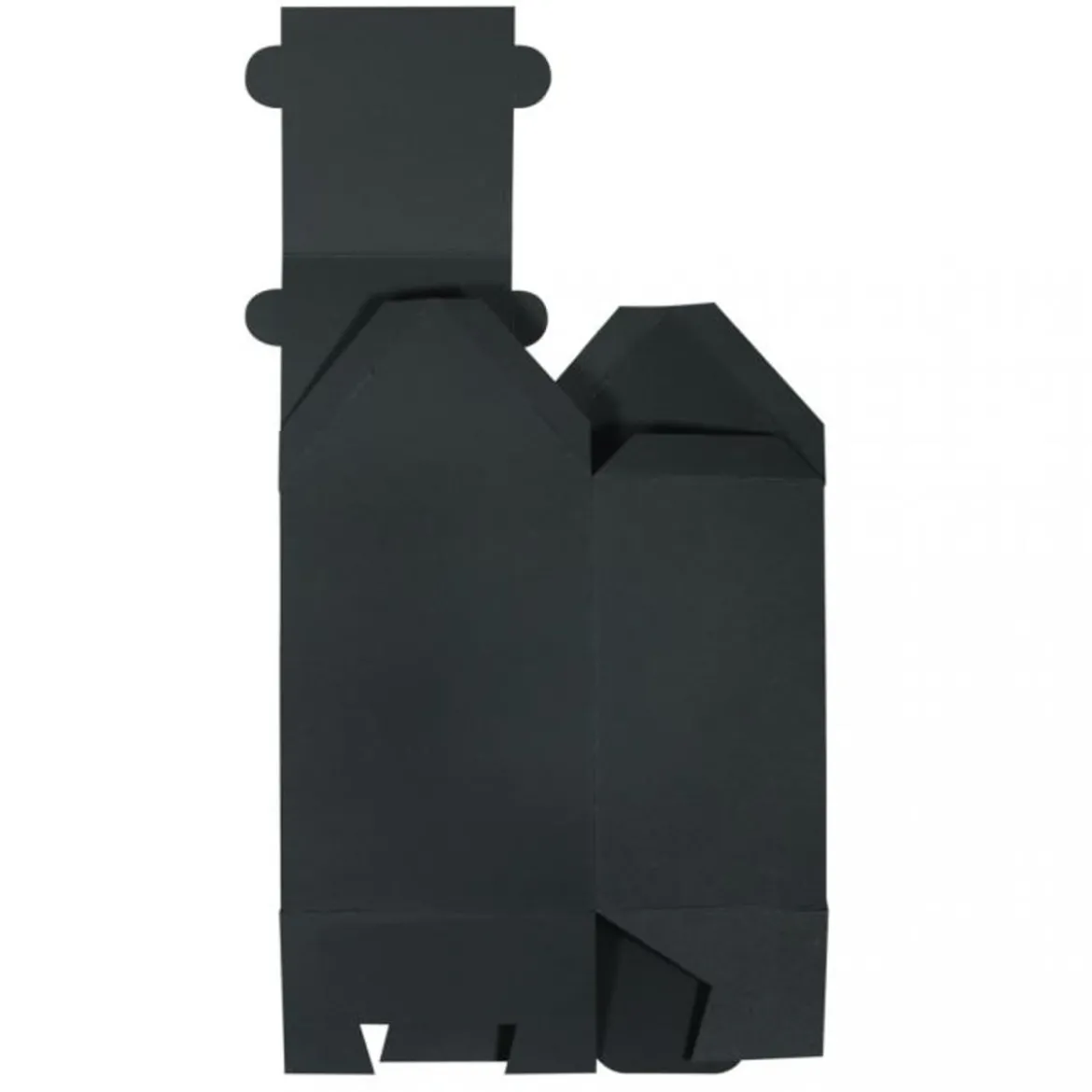 Rayher Geschenkboxen Faltschachteln Haus 3 Stück schwarz 10x7,5x20cm