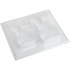Rayher Gießform Kunststoff 2 Hasen Hasenfamilie 6x11,5x3cm und 14,5x8x3cm