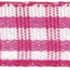 Rayher HobbyKunst Karoband 9,5mm breit, 10m lang pink-weiß kariert