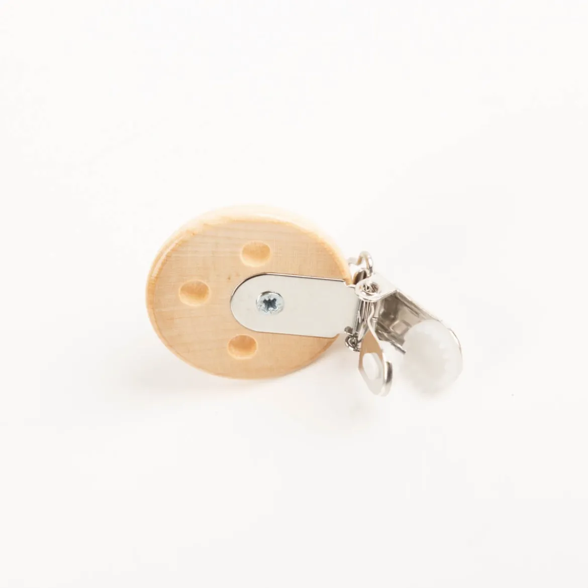Rayher Holz Clip Schnullerkette speichel- und schweißfest FSC 100% 37mm natur