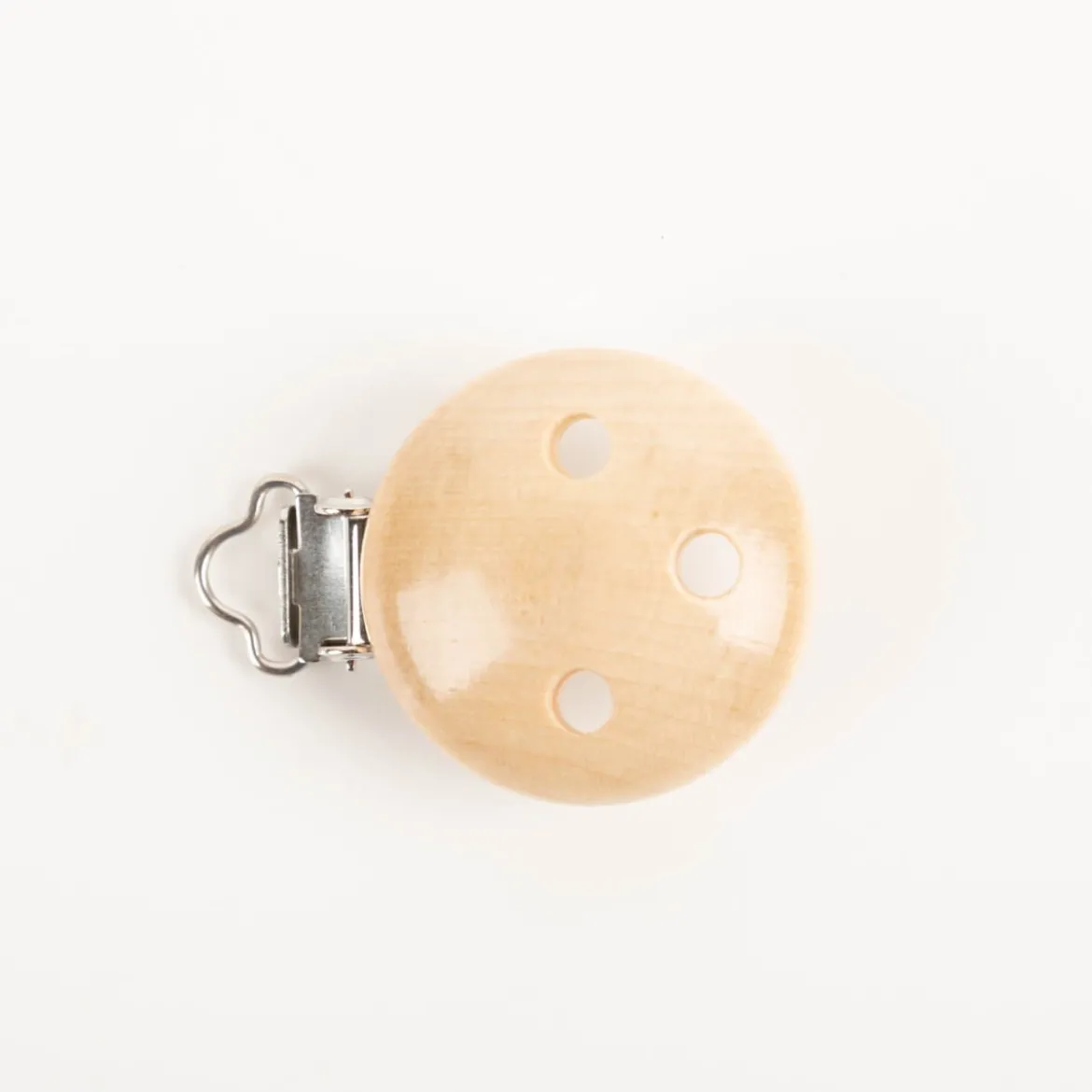 Rayher Holz Clip Schnullerkette speichel- und schweißfest FSC 100% 37mm natur