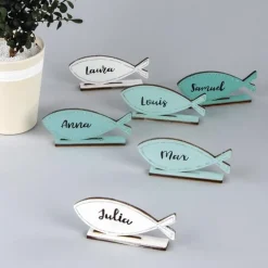 Rayher Holzdeko Fische natur 6 Stück 10x4,5cm