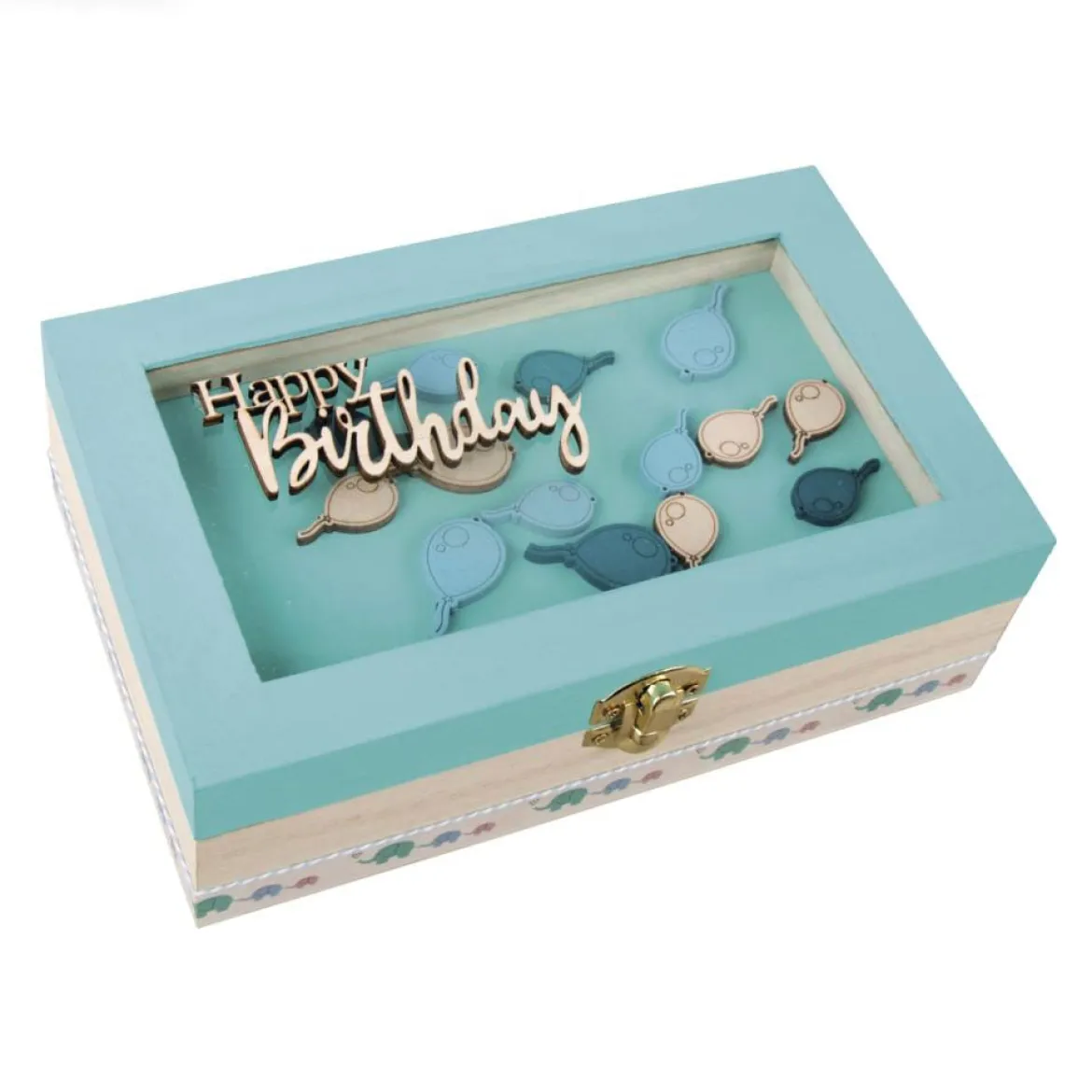 Rayher Holz-Minischrift Happy Birthday 8,5x5cm