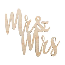 Rayher Holz-Minischrift Mr & Mrs Holz 7x6cm