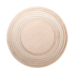 Rayher Holzringe mit Platte 8-teilig naturbelassen verschiedene Größen