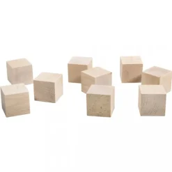 Rayher Holzwürfel-Set 9 Stück naturbelassen 4,5x4,5x4,5cm