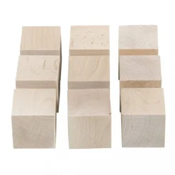Rayher Holzwürfel-Set 9 Stück naturbelassen 4,5x4,5x4,5cm
