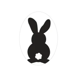 Rayher Label zum Eingießen Prägeform Hase oval Seifenlabel 5x2,5cm