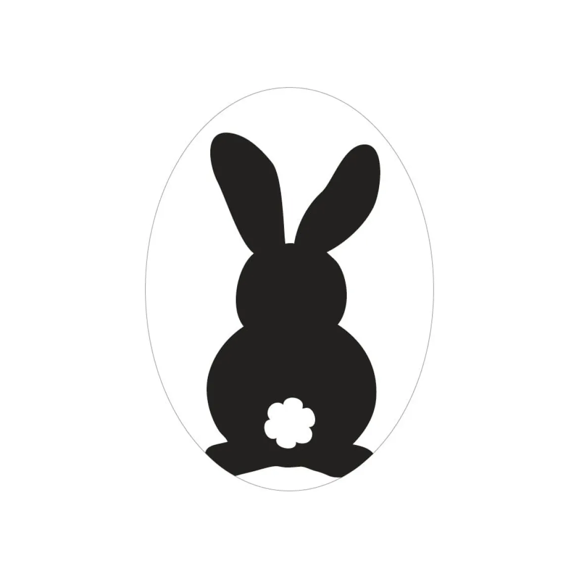 Rayher Label zum Eingießen Prägeform Hase oval Seifenlabel 5x2,5cm