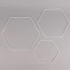 Rayher Metallringe Hexagon weiß verschiedene Größen 3er Set