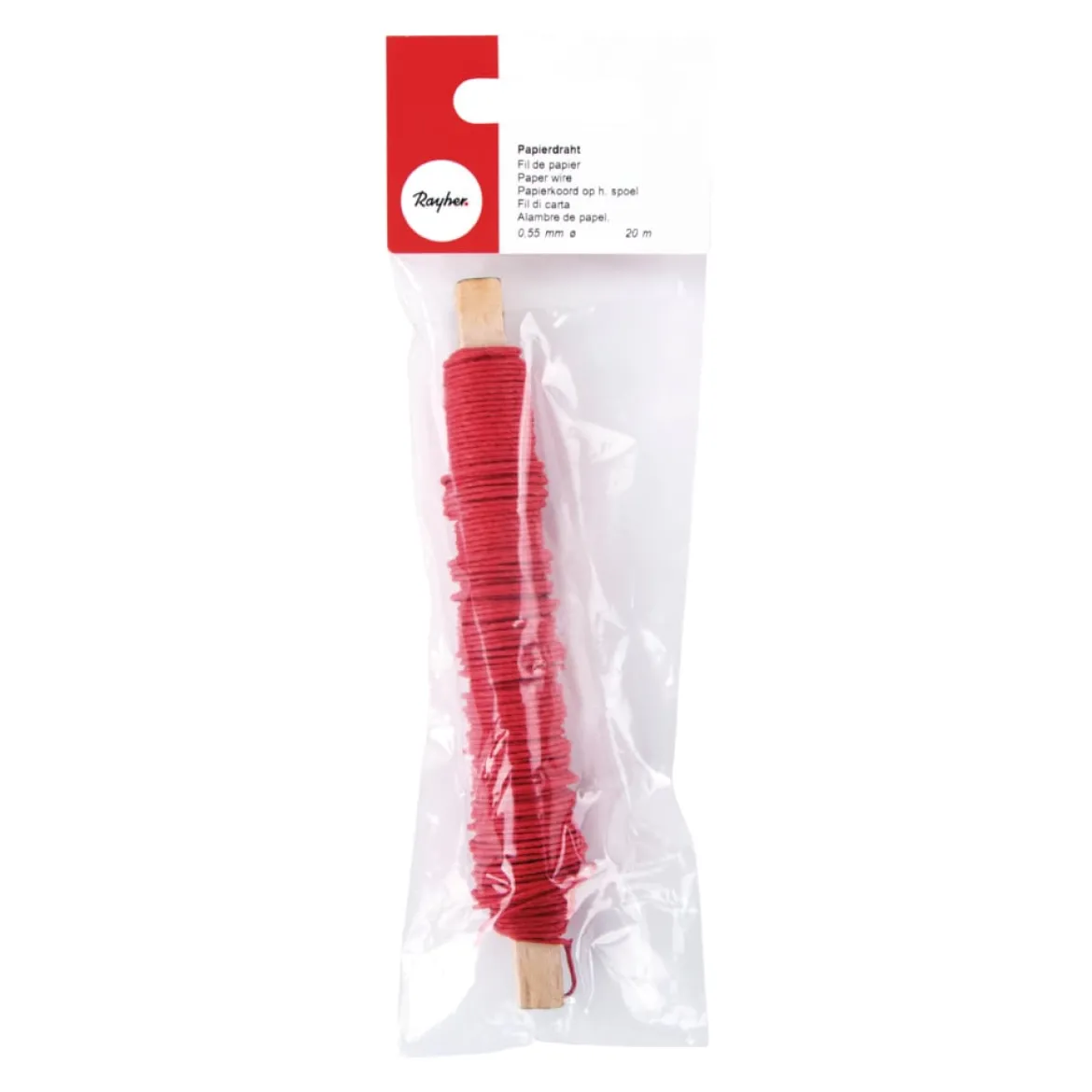 Rayher Papierdraht klassikrot 0,55mm 20m