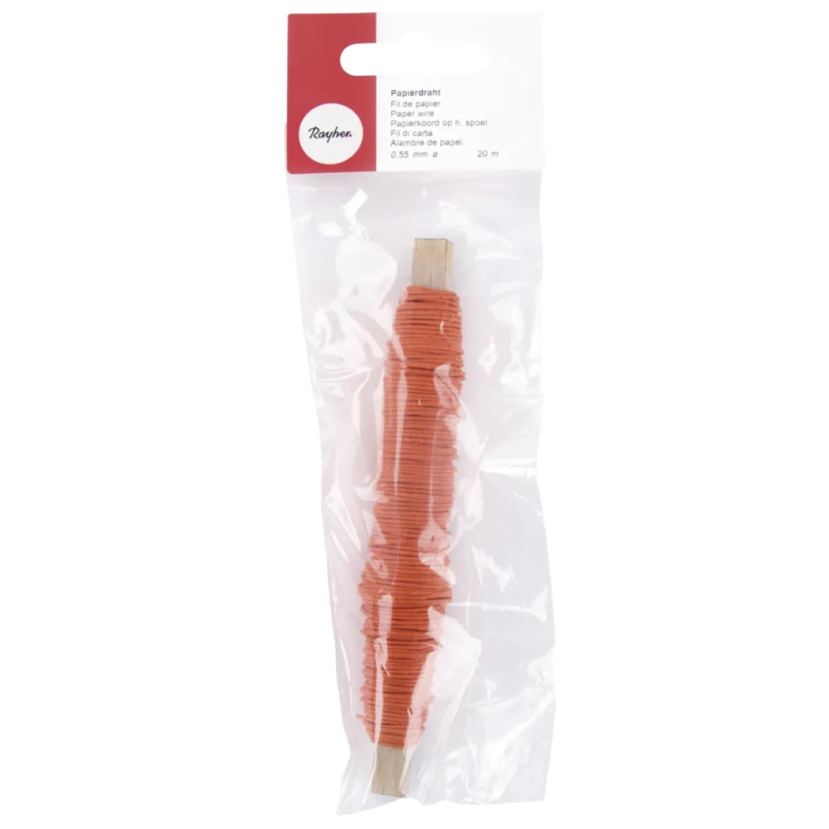Rayher Papierdraht mandarine 0,55mm 20m