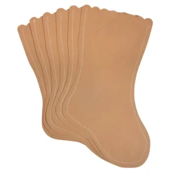 Rayher Papier Weihnachtsstrümpfe 6 Stück uni natur weiß 28x18cm