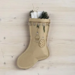 Rayher Papier Weihnachtsstrümpfe 6 Stück uni natur weiß 28x18cm
