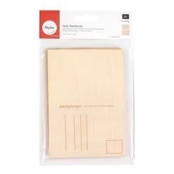 Rayher Postkarte aus Holz 2 Stück 14,8x10,5x0,3cm