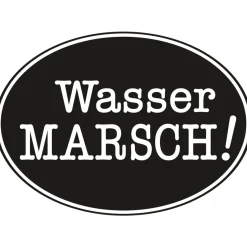 Rayher Seifenlabel oval Wasser Marsch! 55x40mm