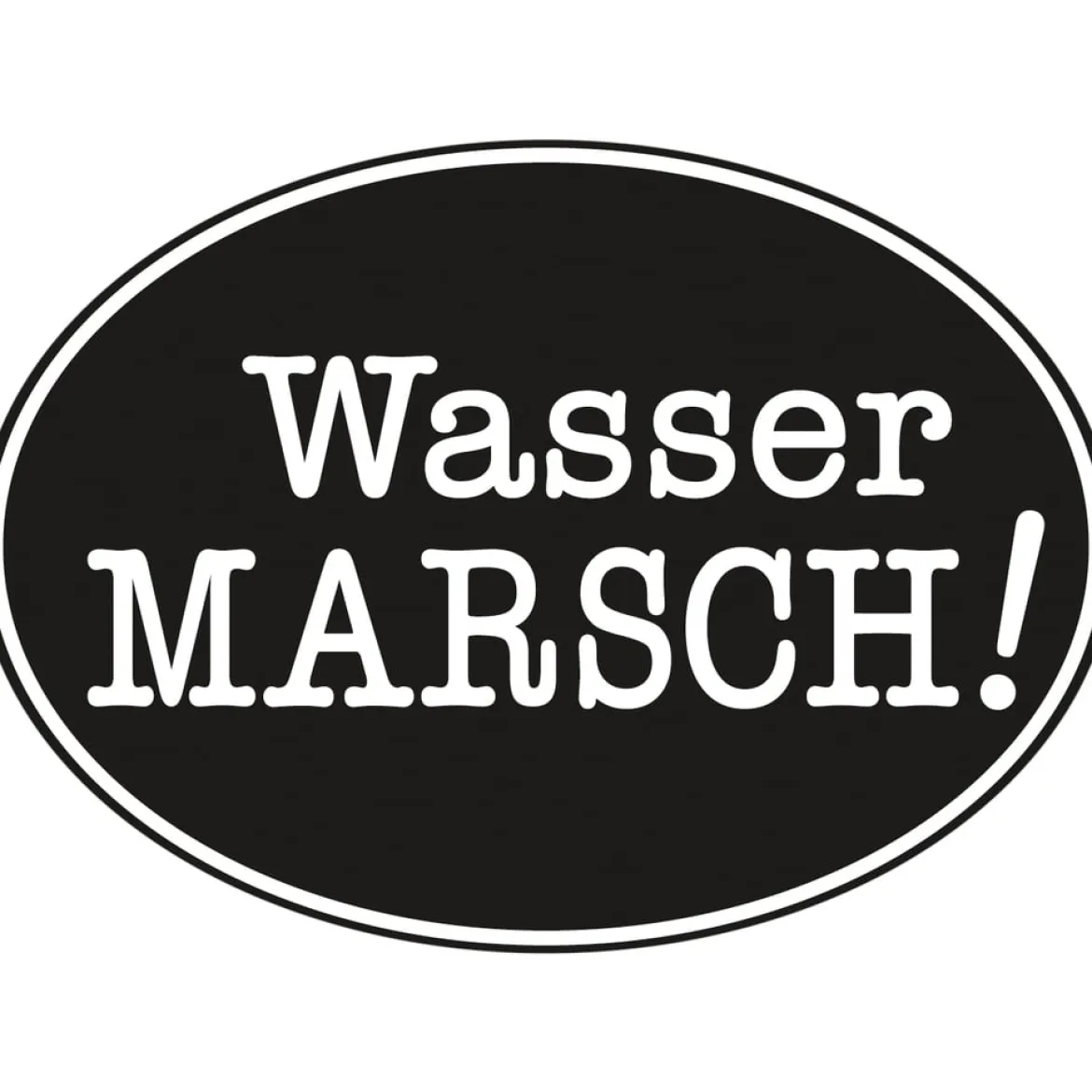 Rayher Seifenlabel oval Wasser Marsch! 55x40mm