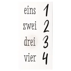 Rayher Transferfolie Zahlen 1 bis 4 schwarz 1,5x3cm