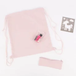 Rayher Turnbeutel Federmäppchen Einhorn rosa DIY-Set