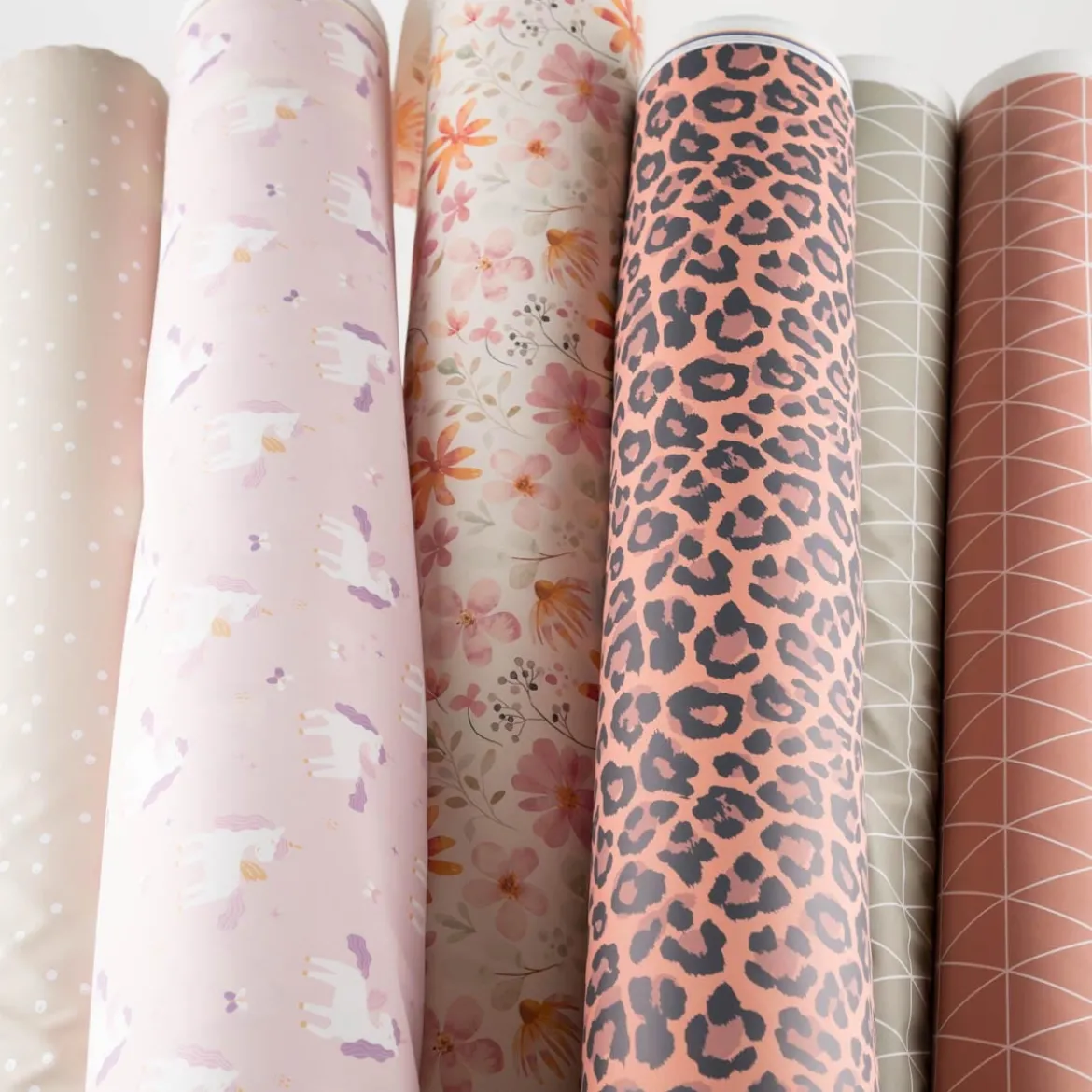 Regenjackenstoff wasserdicht soft Einhörner rosa 145cm Breite