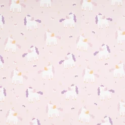 Regenjackenstoff wasserdicht soft Einhörner rosa 145cm Breite