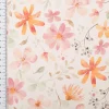Regenjackenstoff wasserdicht soft Blumen ecru bunt 145cm Breite