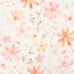 Regenjackenstoff wasserdicht soft Blumen ecru bunt 145cm Breite