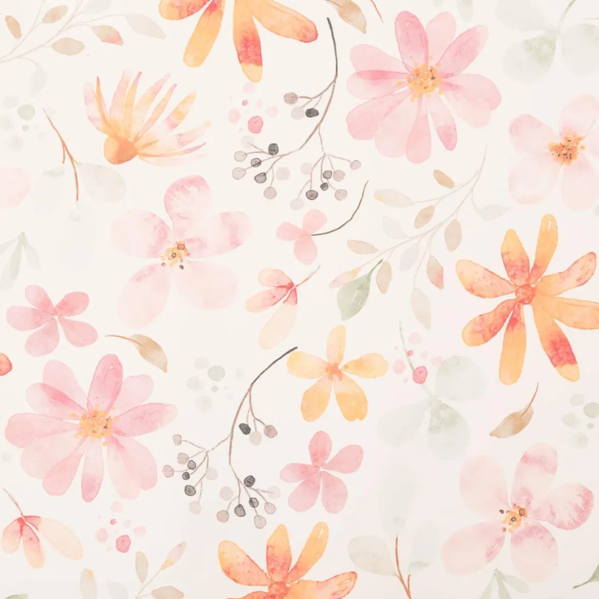 Regenjackenstoff wasserdicht soft Blumen ecru bunt 145cm Breite