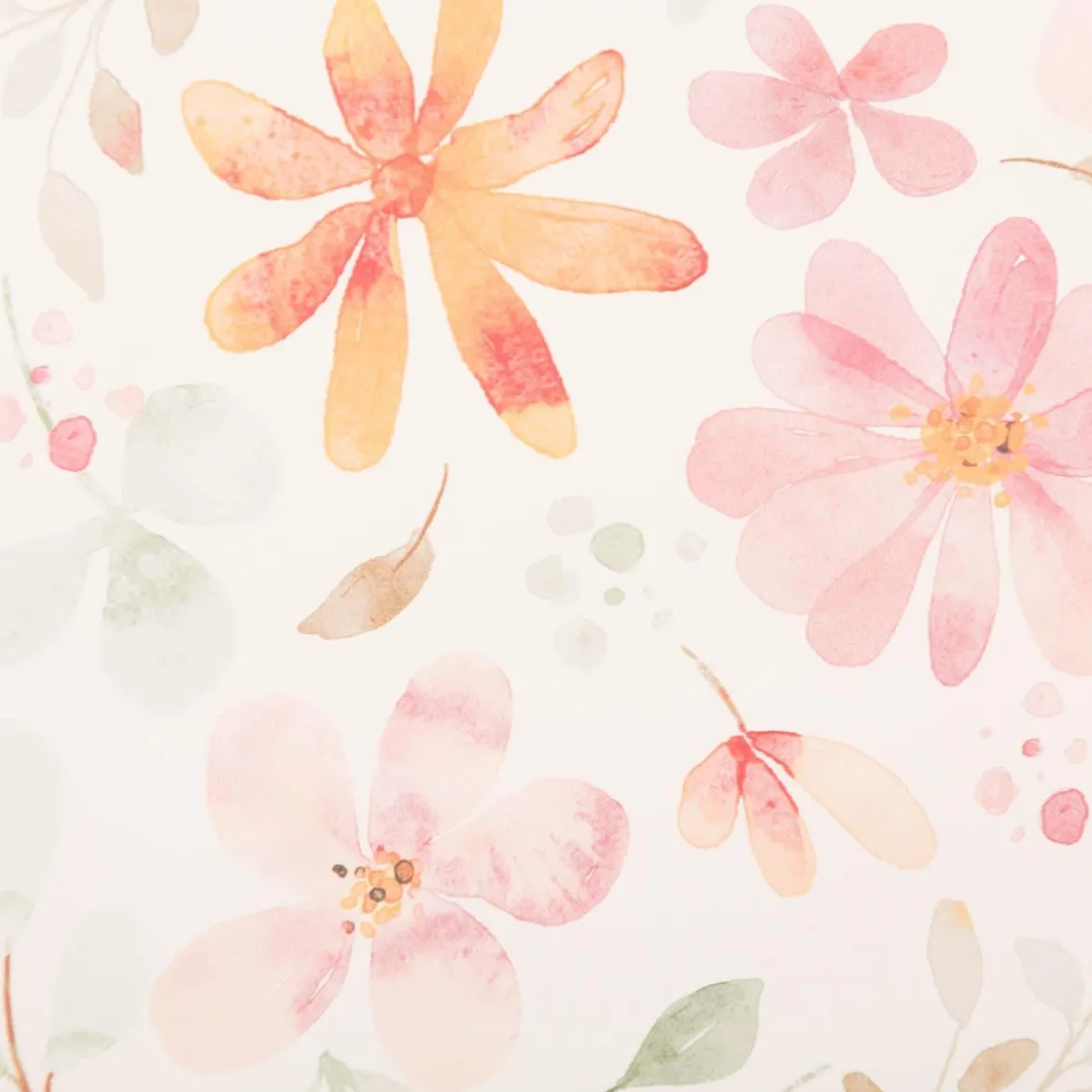 Regenjackenstoff wasserdicht soft Blumen ecru bunt 145cm Breite
