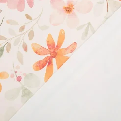Regenjackenstoff wasserdicht soft Blumen ecru bunt 145cm Breite