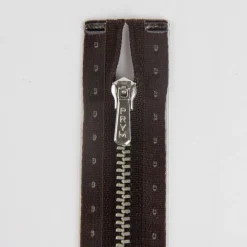 Reißverschluss M1 Typ 5 SSP 8cm si-fb Fla d-braun