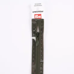 Reißverschluss S6 Typ 0 unsichtbar 60 cm si. Fla braunoliv
