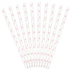 Röhrchen Herzen Papier 10 Stück weiß rosa 19,5cm