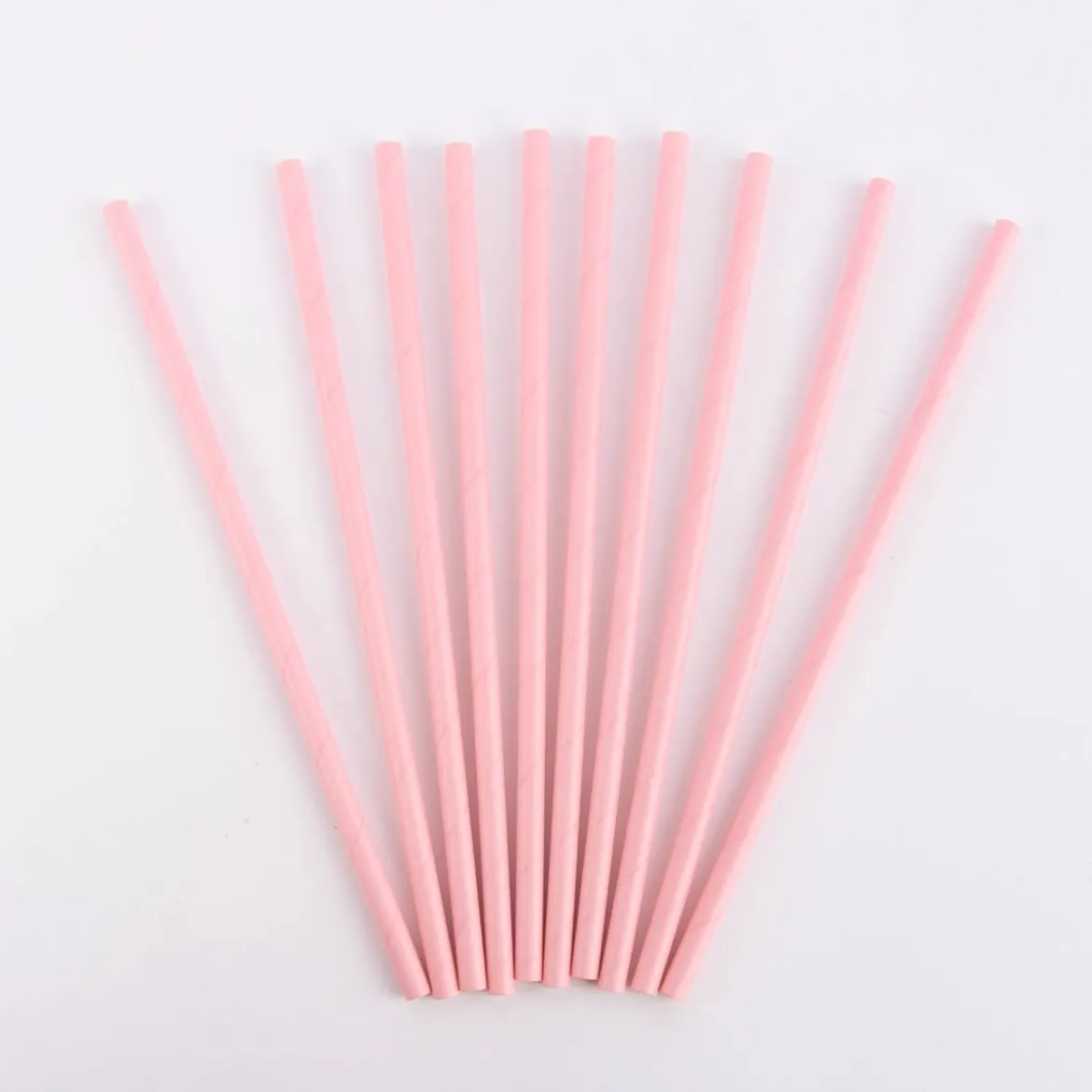 Röhrchen Papier 10 Stück einfarbig rosa 19,5cm