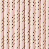 Röhrchen schräge Linien Papier 10 Stück hellrosa gold 19,5cm