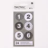 Rico Design Adventskalender Sticker weiß schwarz 4 Blatt