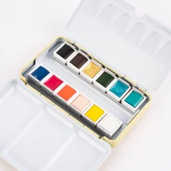 Rico Design Art Essential Aquarell Künstler Aquarellfarbkasten 12 Farben Pastell