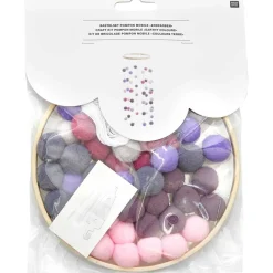 Rico Design Bastelset Pompon Mobile Erdfarben Rosatöne