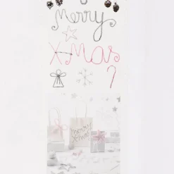 Rico Design Bastelset Weihnachten weiß silberfarbig rosa 35x14cm