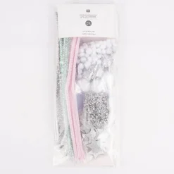 Rico Design Bastelset Weihnachten weiß silberfarbig rosa 35x14cm