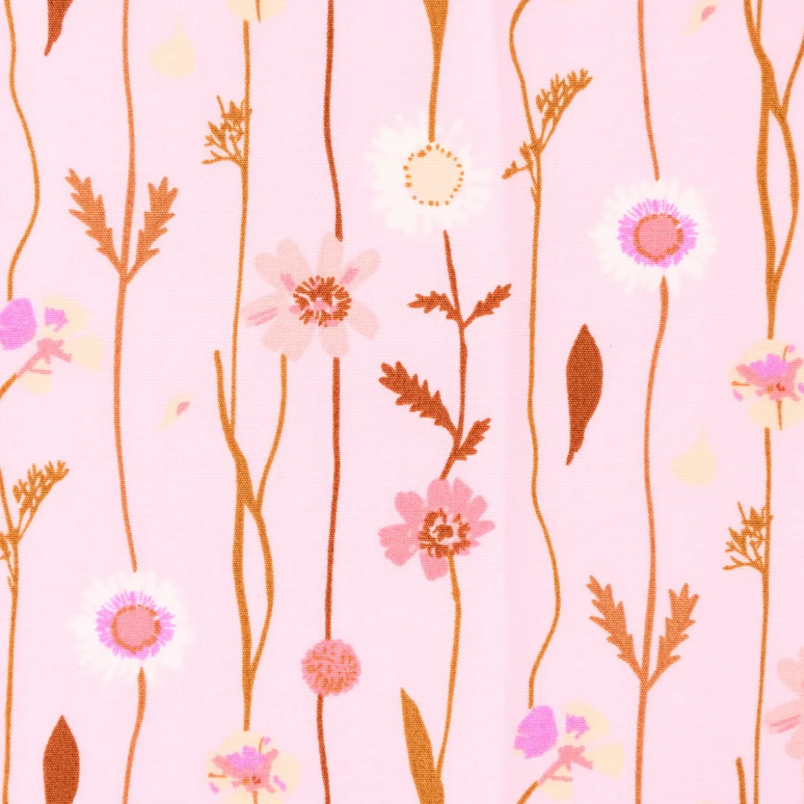 Rico Design Baumwollstoff Stoffabschnitt Wildblumen rosa bunt 50x140cm