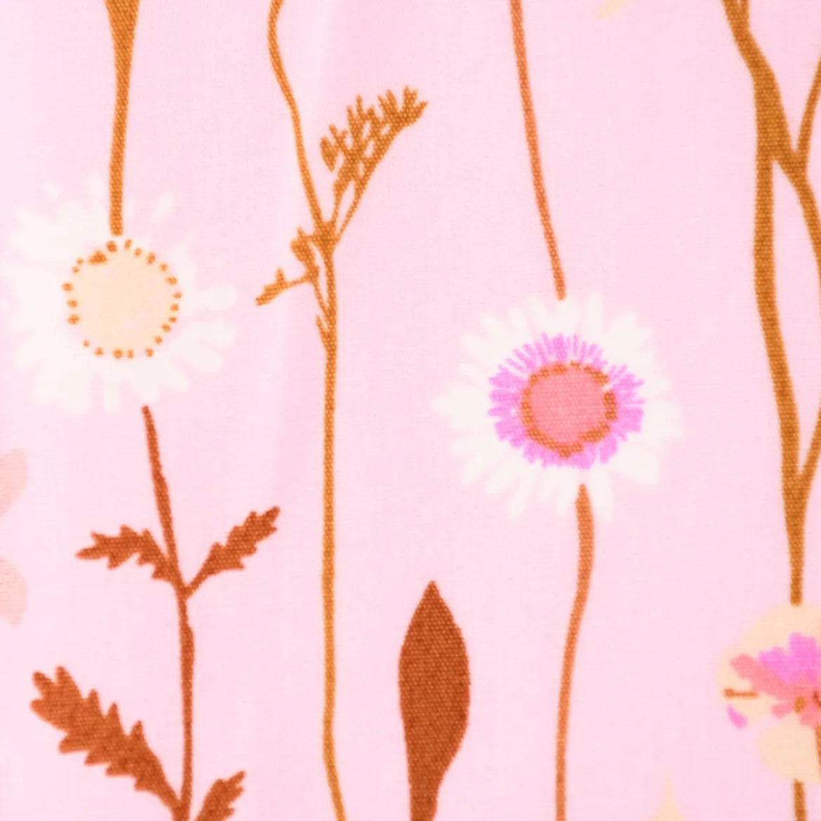 Rico Design Baumwollstoff Stoffabschnitt Wildblumen rosa bunt 50x140cm