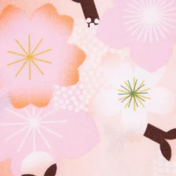 Rico Design Baumwollstoff Stoffabschnitt Kirschblüten pfirsich rosa weiß 50x140cm